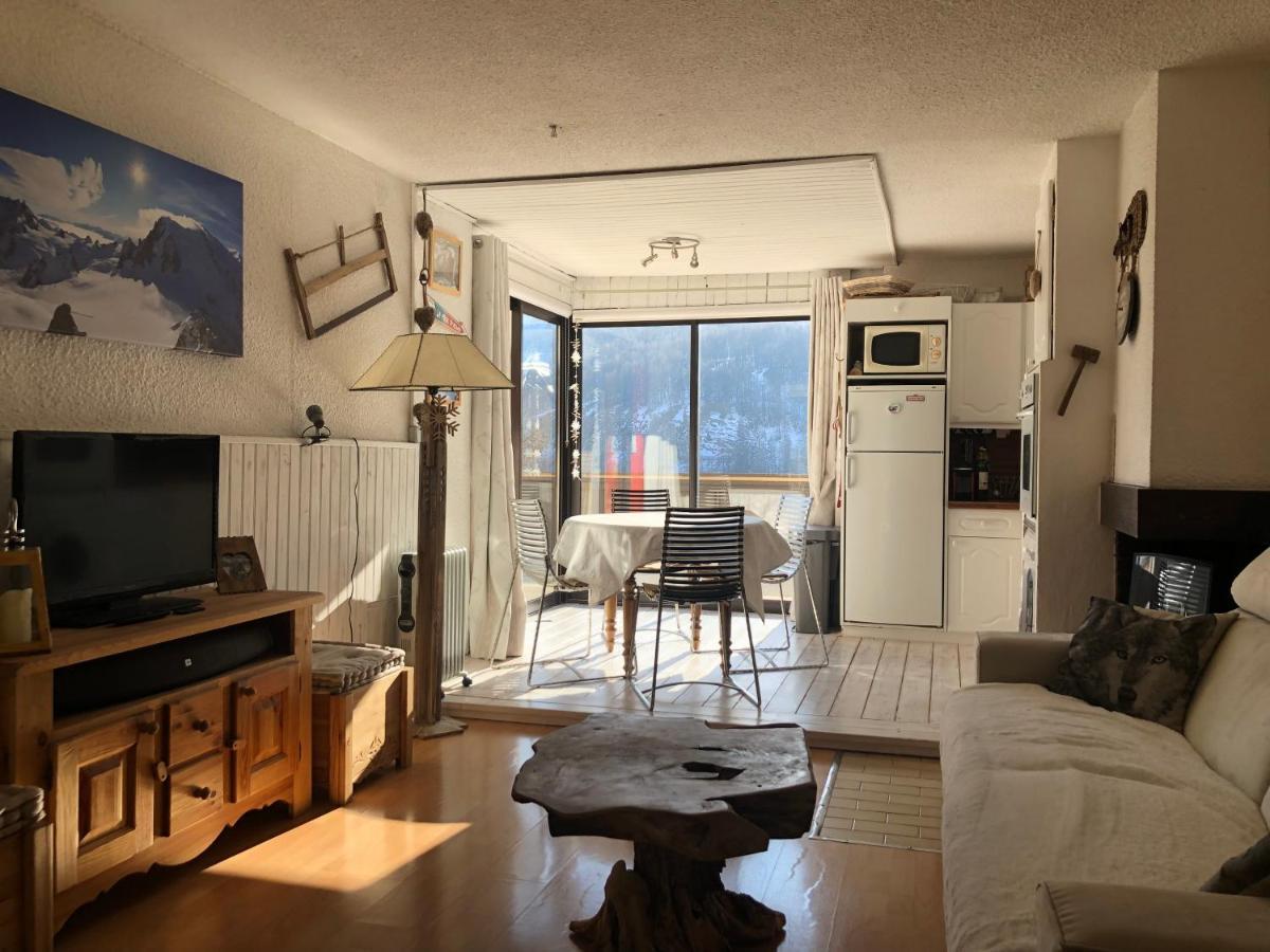 Grand Studio La Foux D Allos Avec Vue Et Terrasse Bagian luar foto