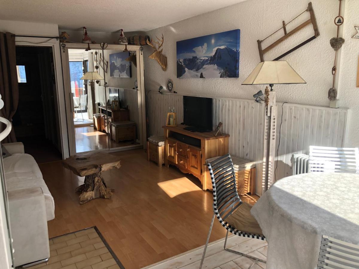 Grand Studio La Foux D Allos Avec Vue Et Terrasse Bagian luar foto