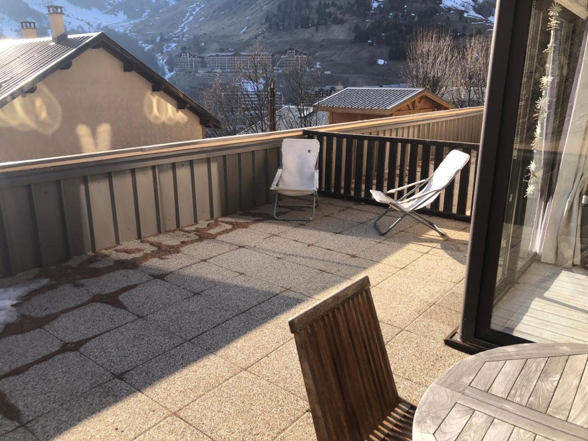 Grand Studio La Foux D Allos Avec Vue Et Terrasse Bagian luar foto