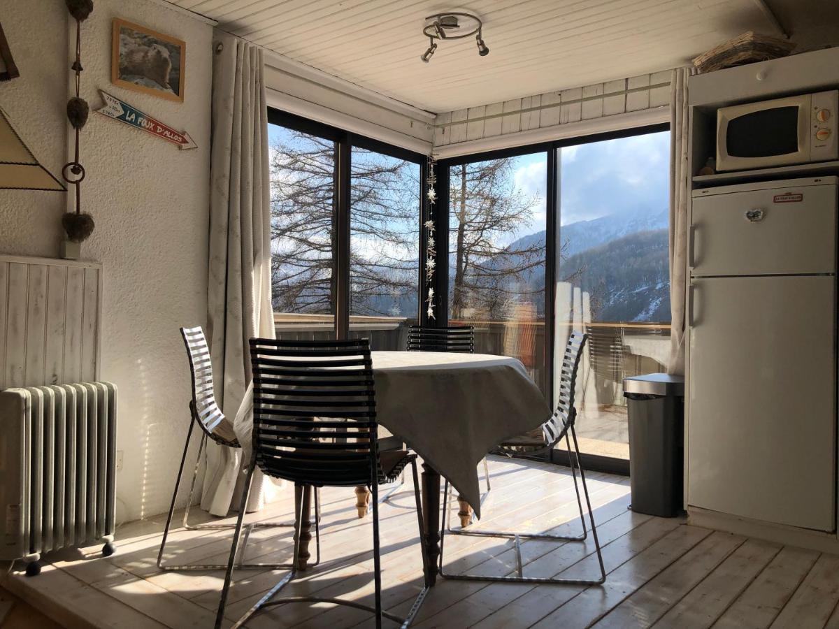 Grand Studio La Foux D Allos Avec Vue Et Terrasse Bagian luar foto